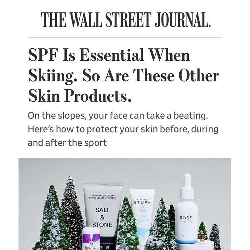 Wall Street Journal: SPF Is Essential When Skiing. So Are These Other Skin